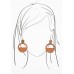 Saffy Tan Circle Drop Earring