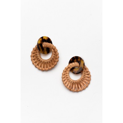 Corfu Tan Weave Earring