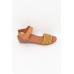 Adelaide Yellow Leather Cut Out Sandal